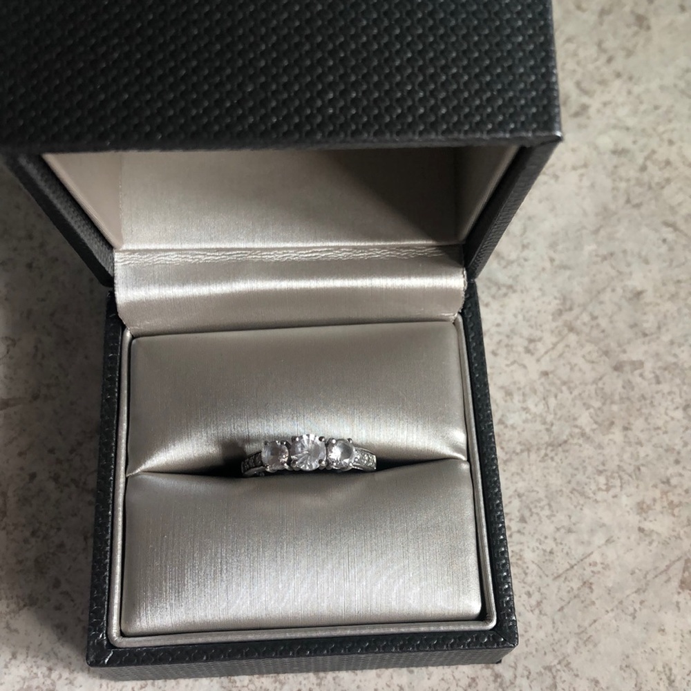 Gorgeous white gold and white sapphire ring
